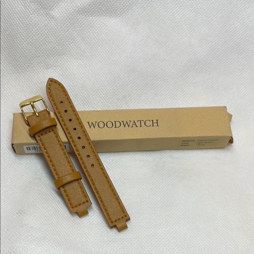 Woodwatch Tan Vegan Cactus Leather Watch Strap